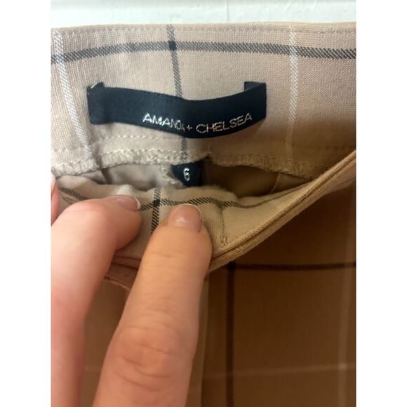 Amanda + Chelsea Brown Ponte Straight Leg Pants Size 8 Fits Small - Picture 4 of 6